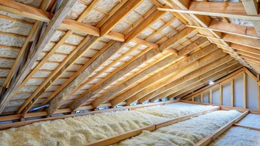 Insulation between the rafters