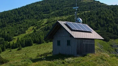 Solar panel on small shed