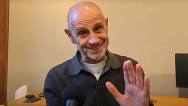 Broadcaster Evan Davis hosting the Happy Heat Pump Podcast