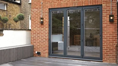 Double-glazed patio doors.